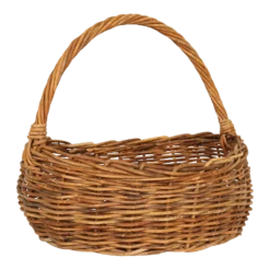 Woven Wicker Shopping Basket